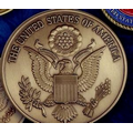 2-1/2" Great Seal Military Seal Die-Struck Brass Coin